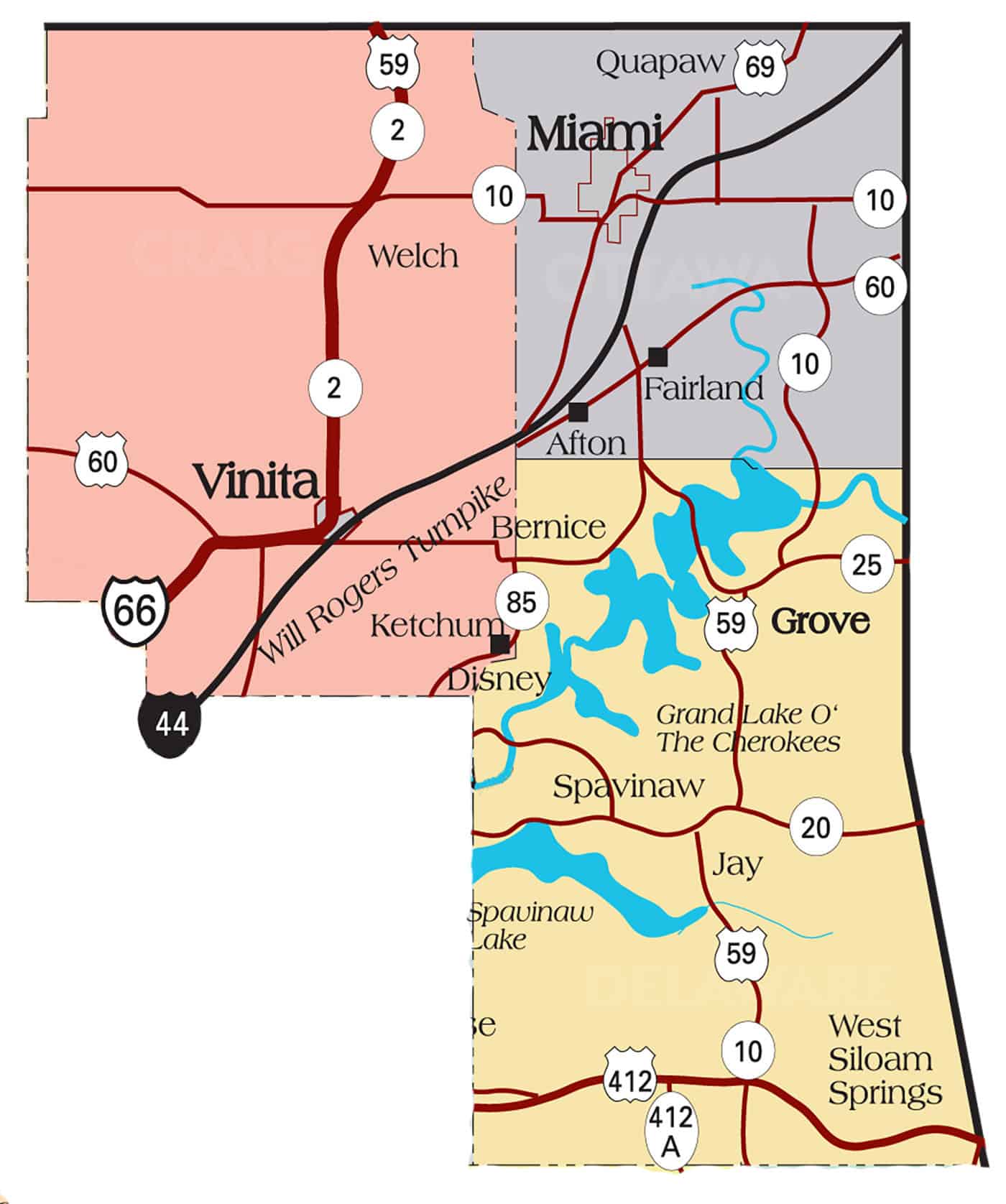 DocServices Coverage Map by County